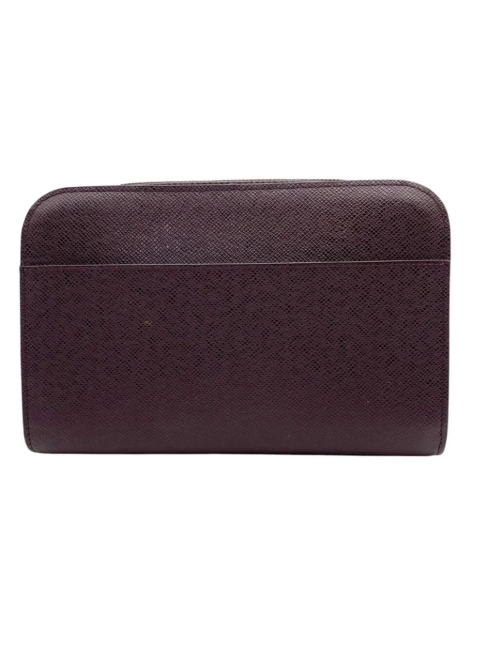 Louis Vuitton Taiga Baikal Clutch Pouch Leather Bordeaux Gold Vintage Classic